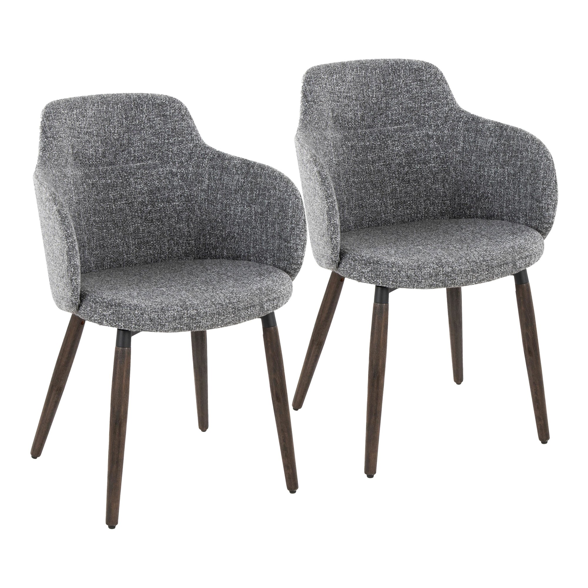 Boyne Farmhouse Dark Walnut and Grey Dining Chairs (Set of 2) 2 Boyne Farmhouse Dark Walnut and Grey Dining Chairs (Set of 2) - Image 2