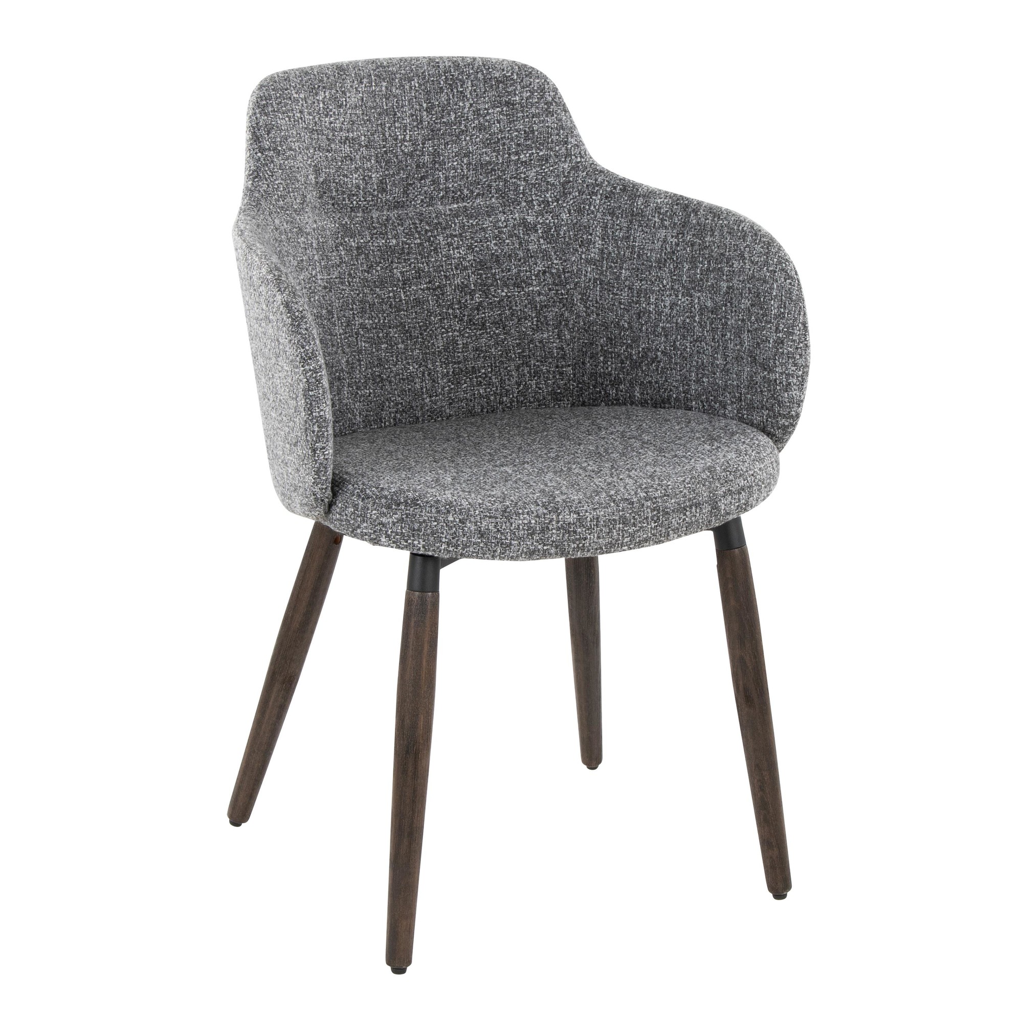 Boyne Farmhouse Dark Walnut and Grey Dining Chairs (Set of 2) 3 Boyne Farmhouse Dark Walnut and Grey Dining Chairs (Set of 2) - Image 3