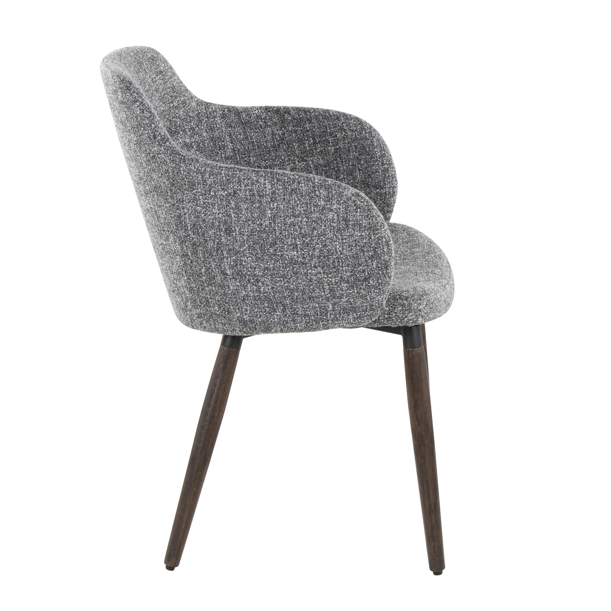 Boyne Farmhouse Dark Walnut and Grey Dining Chairs (Set of 2) 4 Boyne Farmhouse Dark Walnut and Grey Dining Chairs (Set of 2) - Image 4