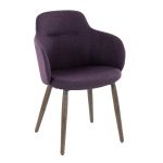 Boyne Farmhouse Dark Walnut and Purple Accent Chairs (Set of 2)