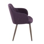 Boyne Farmhouse Dark Walnut and Purple Accent Chairs (Set of 2)
