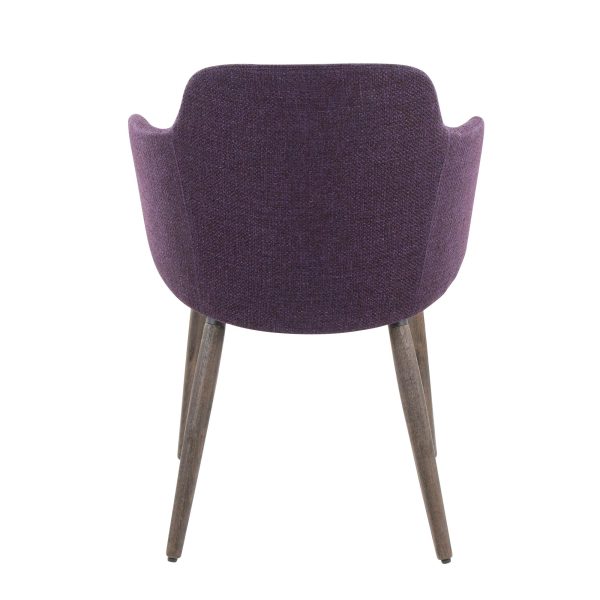 Boyne Farmhouse Dark Walnut and Purple Accent Chairs Set of 2 5