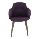 Boyne Farmhouse Dark Walnut and Purple Accent Chairs (Set of 2)