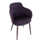 Boyne Farmhouse Dark Walnut and Purple Accent Chairs (Set of 2)