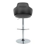 Boyne Grey Faux Leather Chrome Contemporary Adjustable Barstools (Set of 2) 23 Boyne Grey Faux Leather Chrome Contemporary Adjustable Barstools (Set of 2)