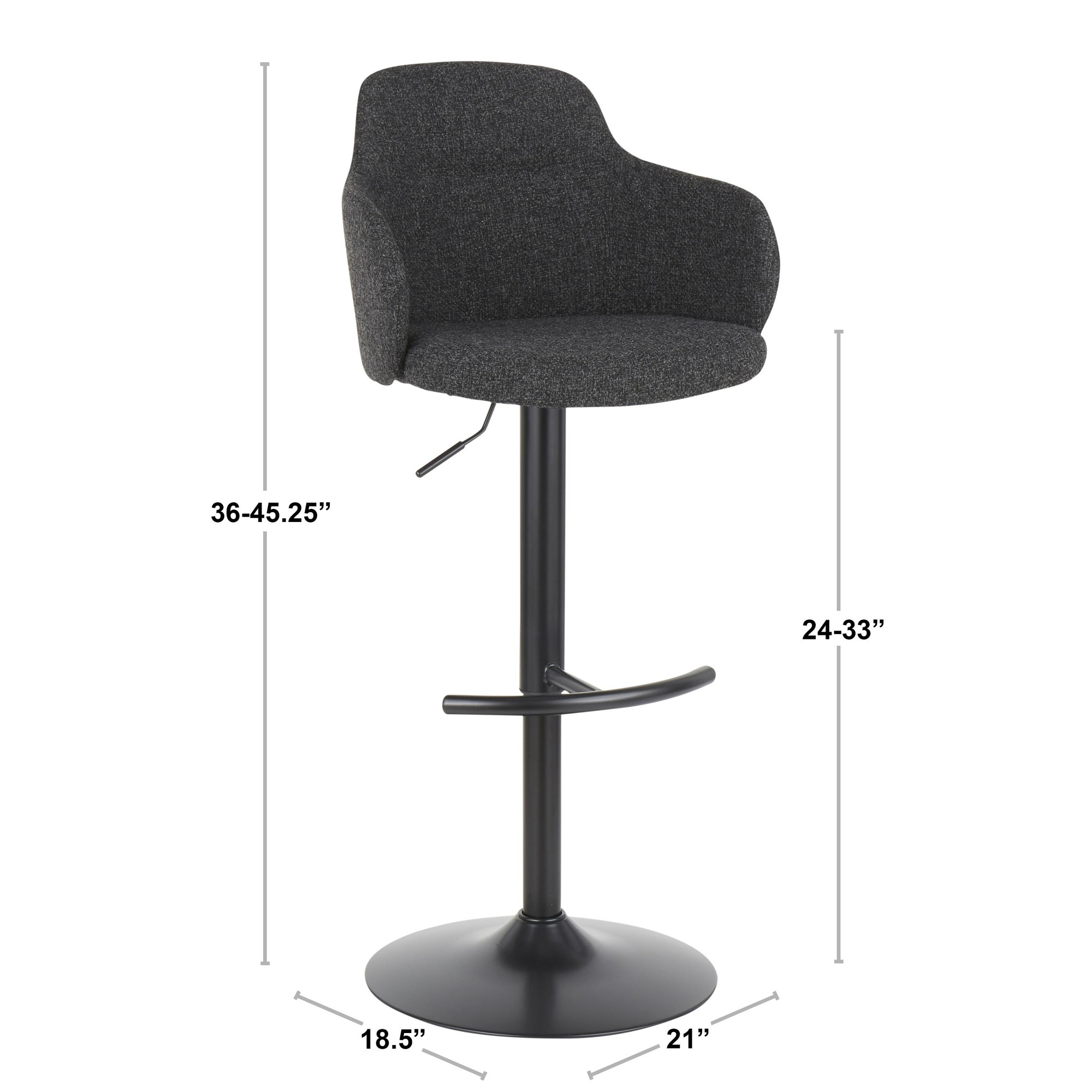 Boyne Grey Faux Leather Chrome Swivel Barstools (Set of 2) 13 Boyne Grey Faux Leather Chrome Swivel Barstools (Set of 2) - Image 13