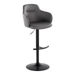 Boyne Grey Faux Leather Contemporary Adjustable Barstools (Set of 2) 19 Boyne Grey Faux Leather Contemporary Adjustable Barstools (Set of 2)