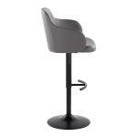 Boyne Grey Faux Leather Contemporary Adjustable Barstools (Set of 2) 20 Boyne Grey Faux Leather Contemporary Adjustable Barstools (Set of 2)