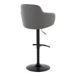 Boyne Grey Faux Leather Contemporary Adjustable Barstools (Set of 2) 21 Boyne Grey Faux Leather Contemporary Adjustable Barstools (Set of 2)