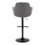 Boyne Grey Faux Leather Contemporary Adjustable Barstools (Set of 2) 22 Boyne Grey Faux Leather Contemporary Adjustable Barstools (Set of 2)