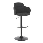 Boyne Industrial Black Metal Dark Grey Swivel Barstools (Set of 2) 15 Boyne Industrial Black Metal Dark Grey Swivel Barstools (Set of 2)