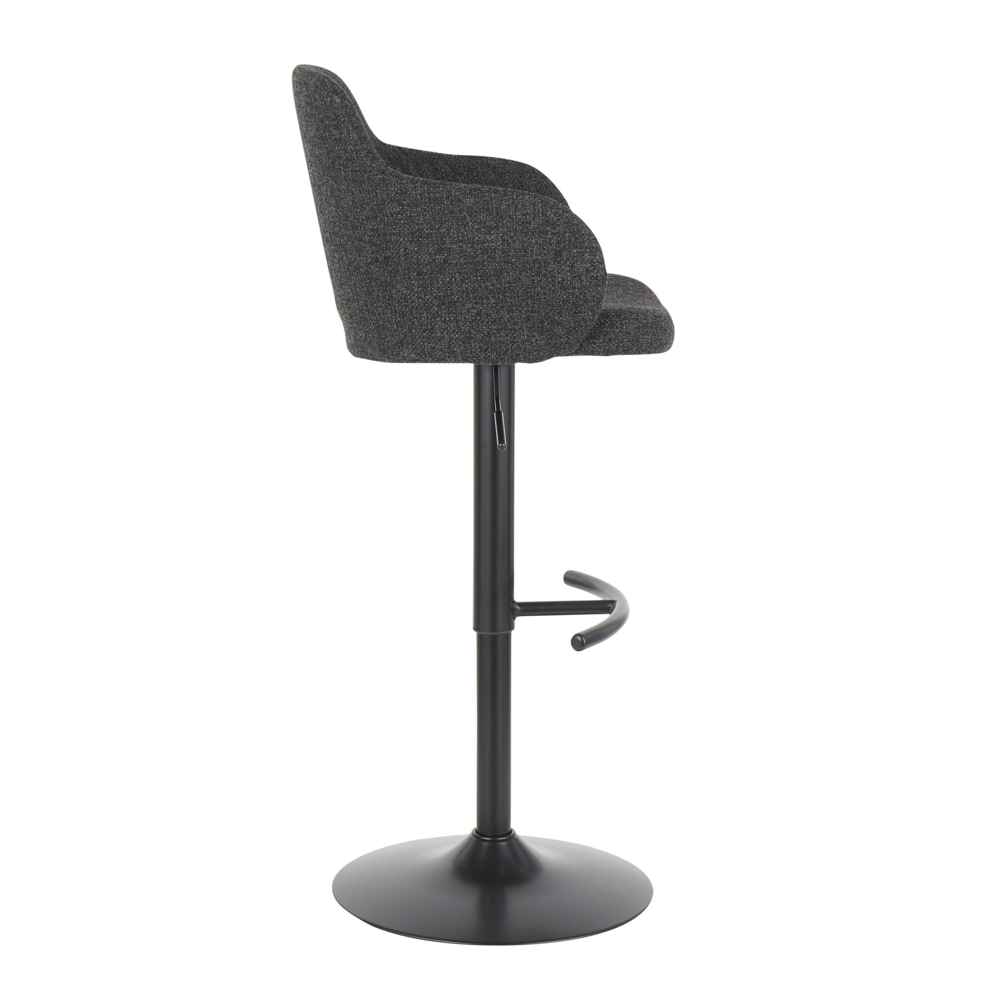 Boyne Industrial Black Metal Dark Grey Swivel Barstools (Set of 2) 5 Boyne Industrial Black Metal Dark Grey Swivel Barstools (Set of 2) - Image 5