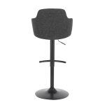 Boyne Industrial Black Metal Dark Grey Swivel Barstools (Set of 2) 18 Boyne Industrial Black Metal Dark Grey Swivel Barstools (Set of 2)