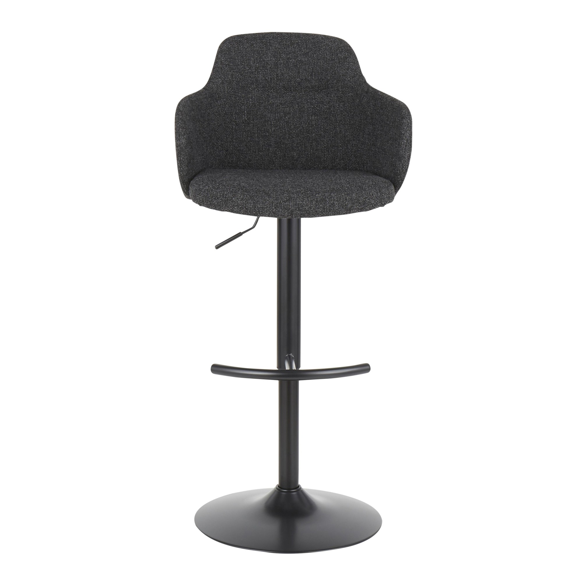 Boyne Industrial Black Metal Dark Grey Swivel Barstools (Set of 2) 8 Boyne Industrial Black Metal Dark Grey Swivel Barstools (Set of 2) - Image 8