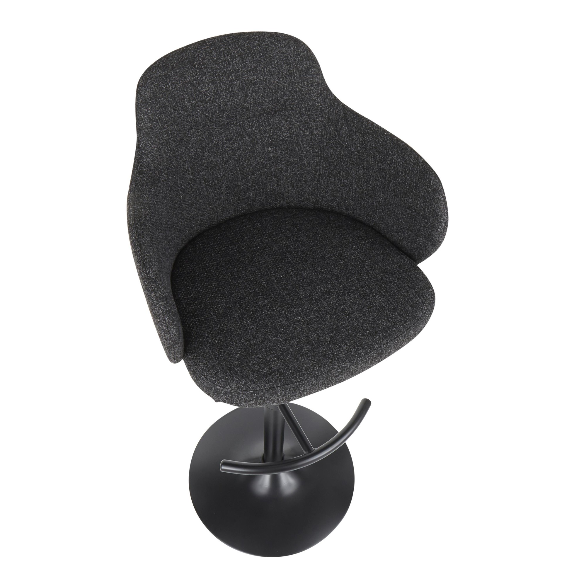 Boyne Industrial Black Metal Dark Grey Swivel Barstools (Set of 2) 9 Boyne Industrial Black Metal Dark Grey Swivel Barstools (Set of 2) - Image 9