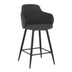 Boyne Industrial Dark Grey 26-Inch Counter Stools (Set of 2)