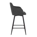 Boyne Industrial Dark Grey 26-Inch Counter Stools (Set of 2)