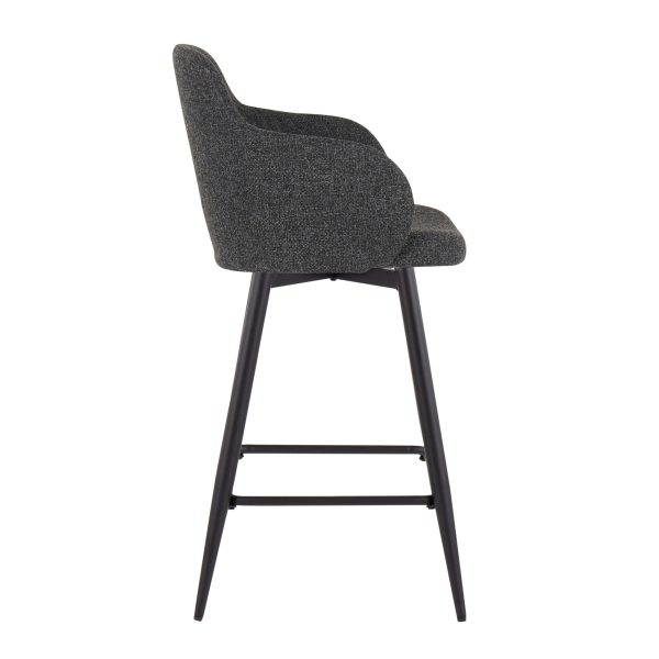 Boyne Industrial Dark Grey 26 Inch Counter Stools Set of 2 4