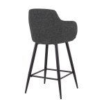 Boyne Industrial Dark Grey 26-Inch Counter Stools (Set of 2)