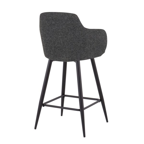 Boyne Industrial Dark Grey 26 Inch Counter Stools Set of 2 5