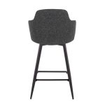 Boyne Industrial Dark Grey 26-Inch Counter Stools (Set of 2)