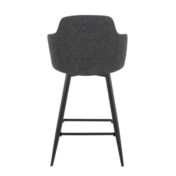 Boyne Industrial Dark Grey 26 Inch Counter Stools Set of 2 6