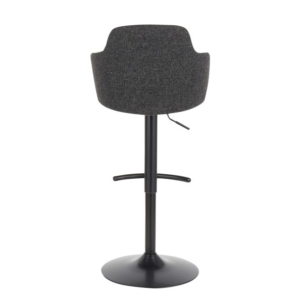 Boyne Industrial Dark Grey Swivel Barstools Set of 3 4