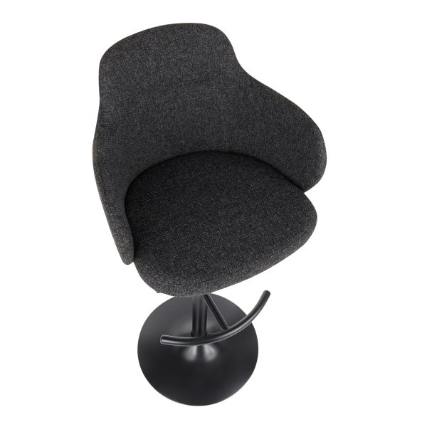 Boyne Industrial Dark Grey Swivel Barstools Set of 3 6
