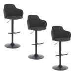 Boyne Industrial Dark Grey Swivel Barstools (Set of 3) 17 Boyne Industrial Dark Grey Swivel Barstools (Set of 3)