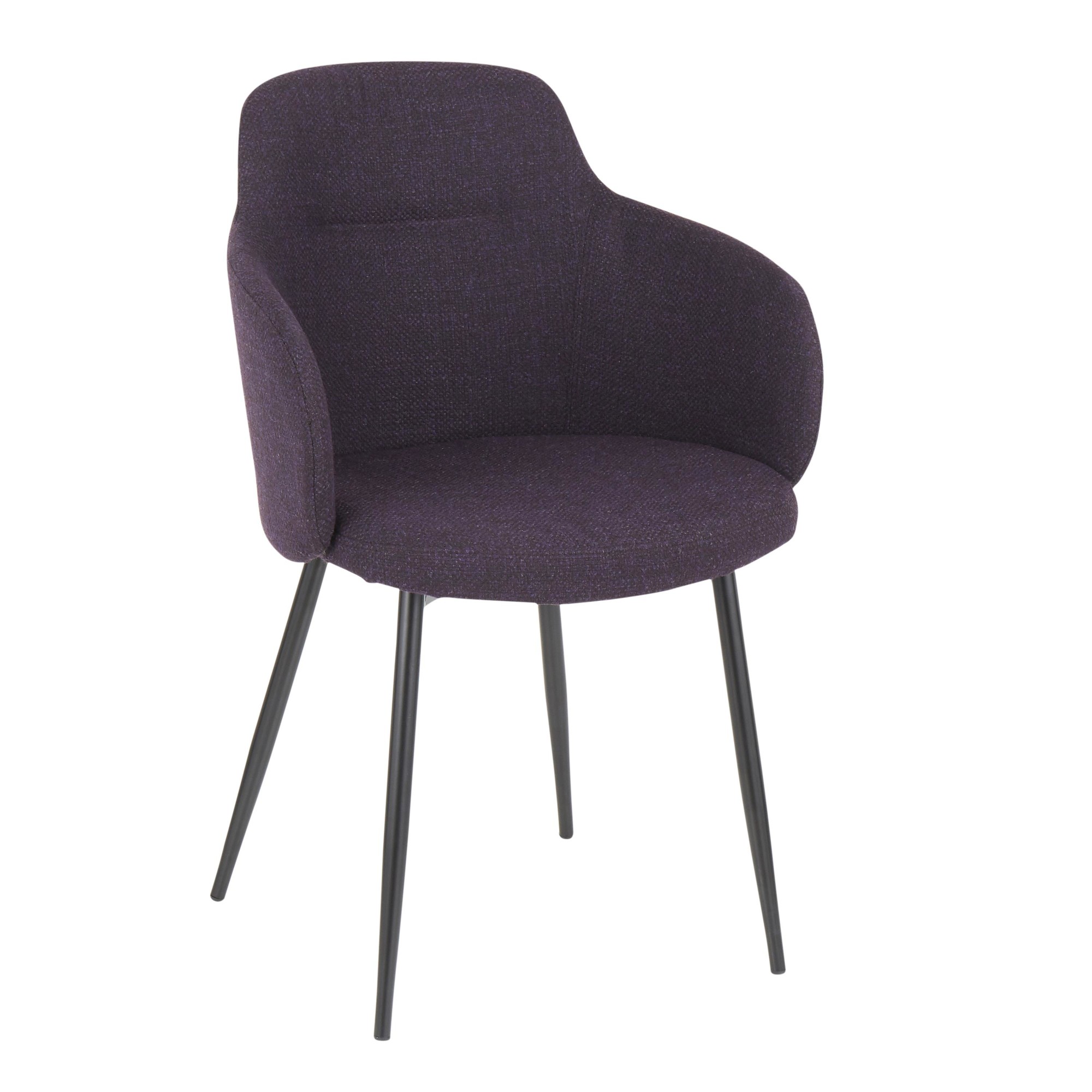 Boyne Industrial Purple Noise Fabric Black Metal Accent Chair 3 Boyne Industrial Purple Noise Fabric Black Metal Accent Chair - Image 3