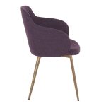 Boyne Purple Fabric Antique Copper Contemporary Accent Chairs (Set of 2)