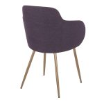 Boyne Purple Fabric Antique Copper Contemporary Accent Chairs (Set of 2)