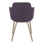 Boyne Purple Fabric Antique Copper Contemporary Accent Chairs (Set of 2)