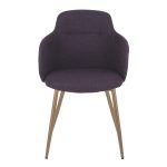 Boyne Purple Fabric Antique Copper Contemporary Accent Chairs (Set of 2)