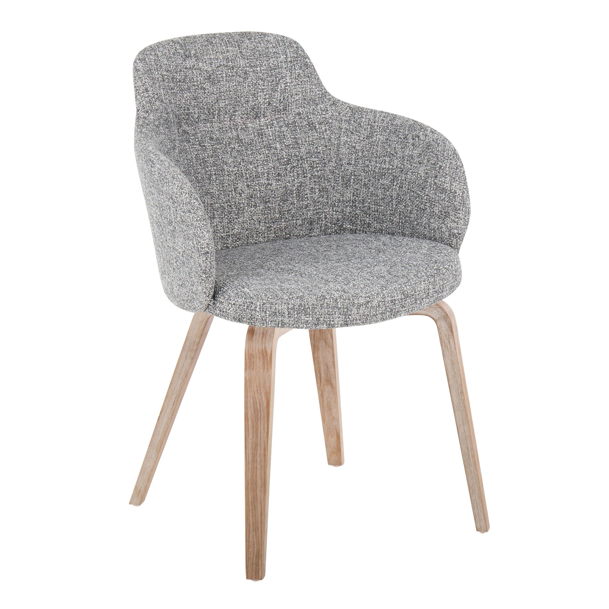 Boyne Whitewashed Wood Grey Contemporary Dining/Accent Chairs (Set of 2) 4 Boyne Whitewashed Wood Grey Contemporary Dining/Accent Chairs (Set of 2) - Image 4