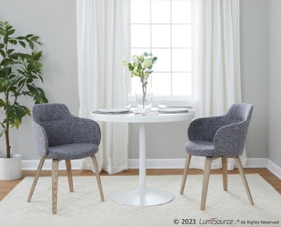 Boyne Whitewashed Wood Grey Contemporary Dining/Accent Chairs (Set of 2)