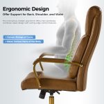 Bradford Camel Vegan Leather Airbag Lumbar Ergonomic Office Chair 9 Bradford Camel Vegan Leather Airbag Lumbar Ergonomic Office Chair