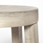 Brahma 26" Total Height White Washed Wood Stool
