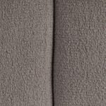 Braided 16-Inch Dark Grey Velvet Contemporary Round Ottoman