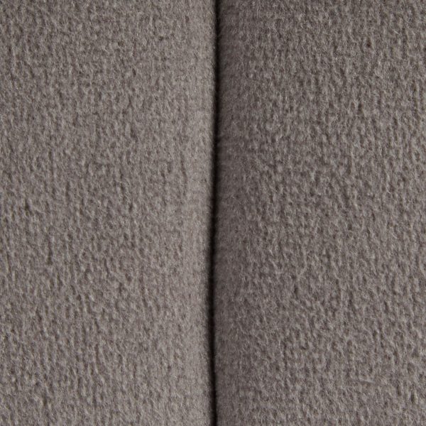 Braided 16 Inch Dark Grey Velvet Contemporary Round Ottoman 3