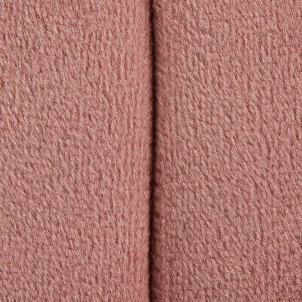 Braided 16 Inch Round Blush Pink Velvet Contemporary Ottoman 3