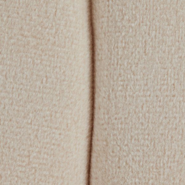 Braided 16 Inch Round Cream Velvet Contemporary Ottoman 3