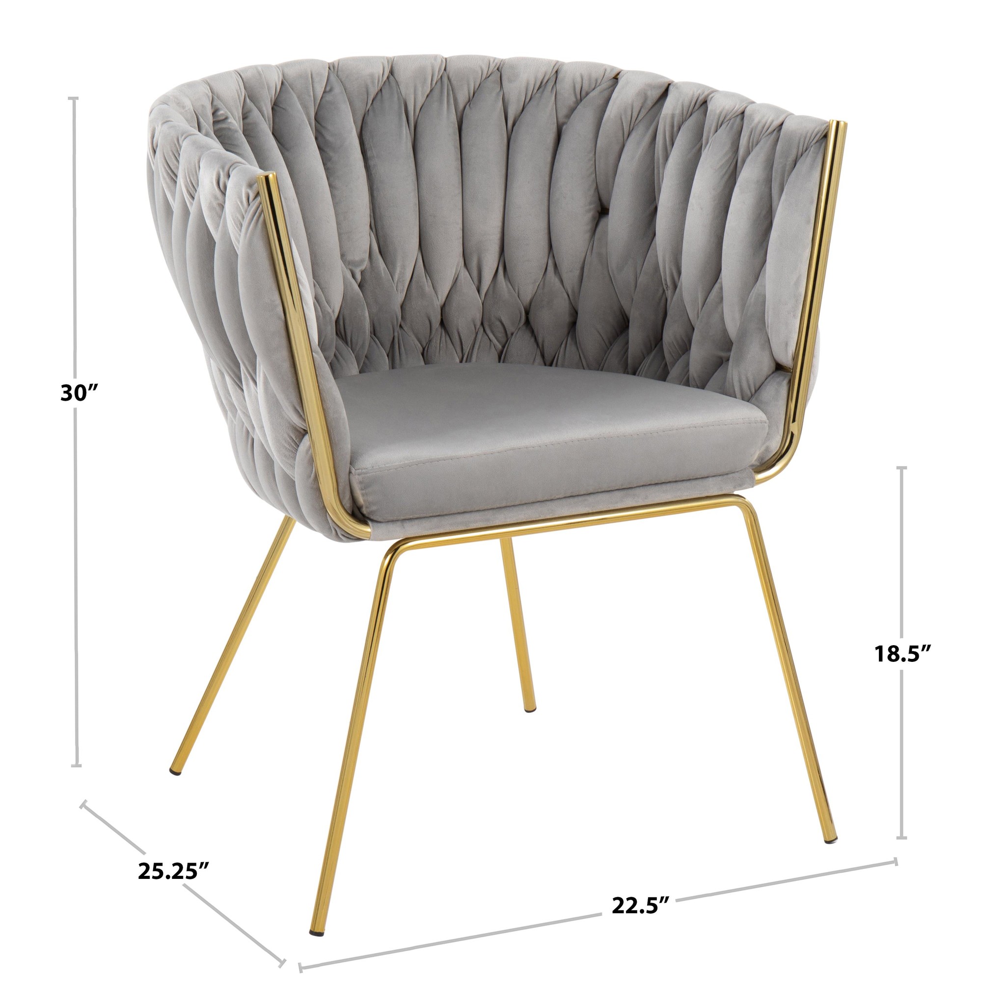 Braided Renee Gold and Green Velvet Contemporary Accent Chair 11 Braided Renee Gold and Green Velvet Contemporary Accent Chair - Image 11