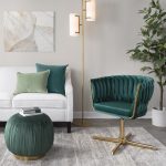 Braided Renee Gold and Green Velvet Contemporary Accent Chair 13 Braided Renee Gold and Green Velvet Contemporary Accent Chair