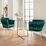 Braided Renee Gold and Green Velvet Contemporary Accent Chair 15 Braided Renee Gold and Green Velvet Contemporary Accent Chair