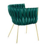 Braided Renee Gold and Green Velvet Contemporary Accent Chair 19 Braided Renee Gold and Green Velvet Contemporary Accent Chair