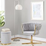 Braided Renee Silver Velvet Gold Metal Contemporary Swivel Accent Chair 13 Braided Renee Silver Velvet Gold Metal Contemporary Swivel Accent Chair