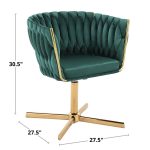 Braided Renee Silver Velvet Gold Metal Contemporary Swivel Accent Chair 19 Braided Renee Silver Velvet Gold Metal Contemporary Swivel Accent Chair