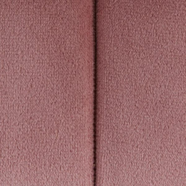 Braided Round 24 Blush Pink Velvet Contemporary Ottoman 5
