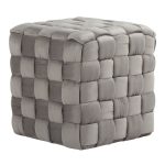 Braided Square 16 Inch Dark Grey Velvet Contemporary Ottoman 7 Braided Square 16 Inch Dark Grey Velvet Contemporary Ottoman